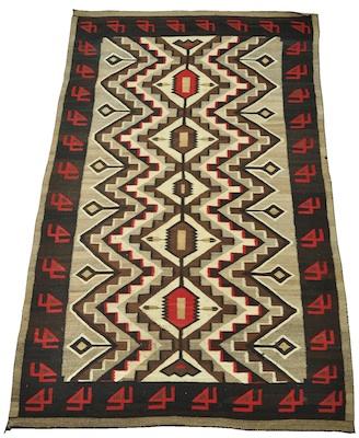 Appraisal: A Large Navajo Klagetoh Wool Rug ca - s Approx