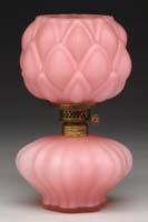 Appraisal: SCARCE PINK SATIN MINI LAMP S -fig III Pink satin