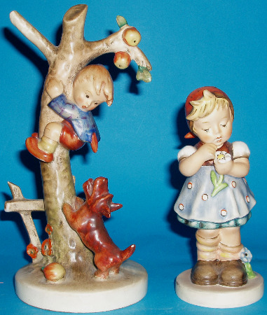 Appraisal: Goebel Hummel Figure Boy Up Apple Tree and Dog Full