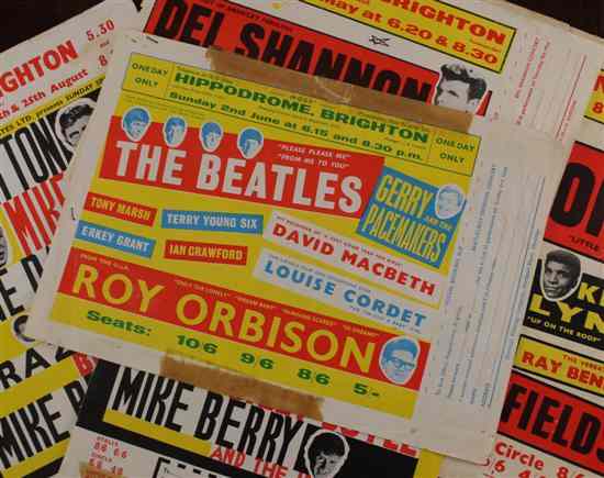 Appraisal: The Beatles An early 's Brighton Hippodrome booking flyer complete