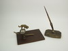 Appraisal: DESK SET - Two piece lot of desk items -