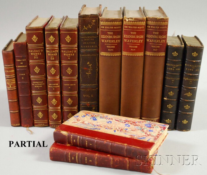 Appraisal: Collection of Decorative Leather-clad and Cloth-bound Books including sets of