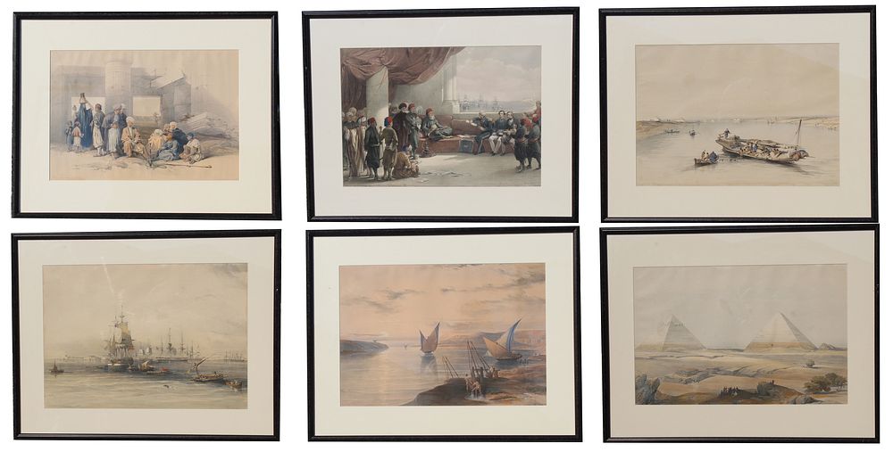 Appraisal: After David Roberts Hand Tinted Lithographs A group of first