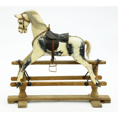 Appraisal: A rocking horse early th c of painted wood with