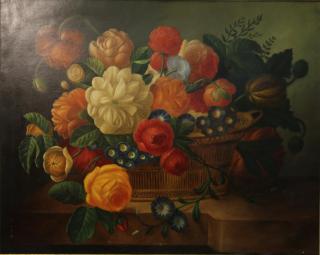 Appraisal: Oil on Canvas Still Life in the Dutch Manner Depicting