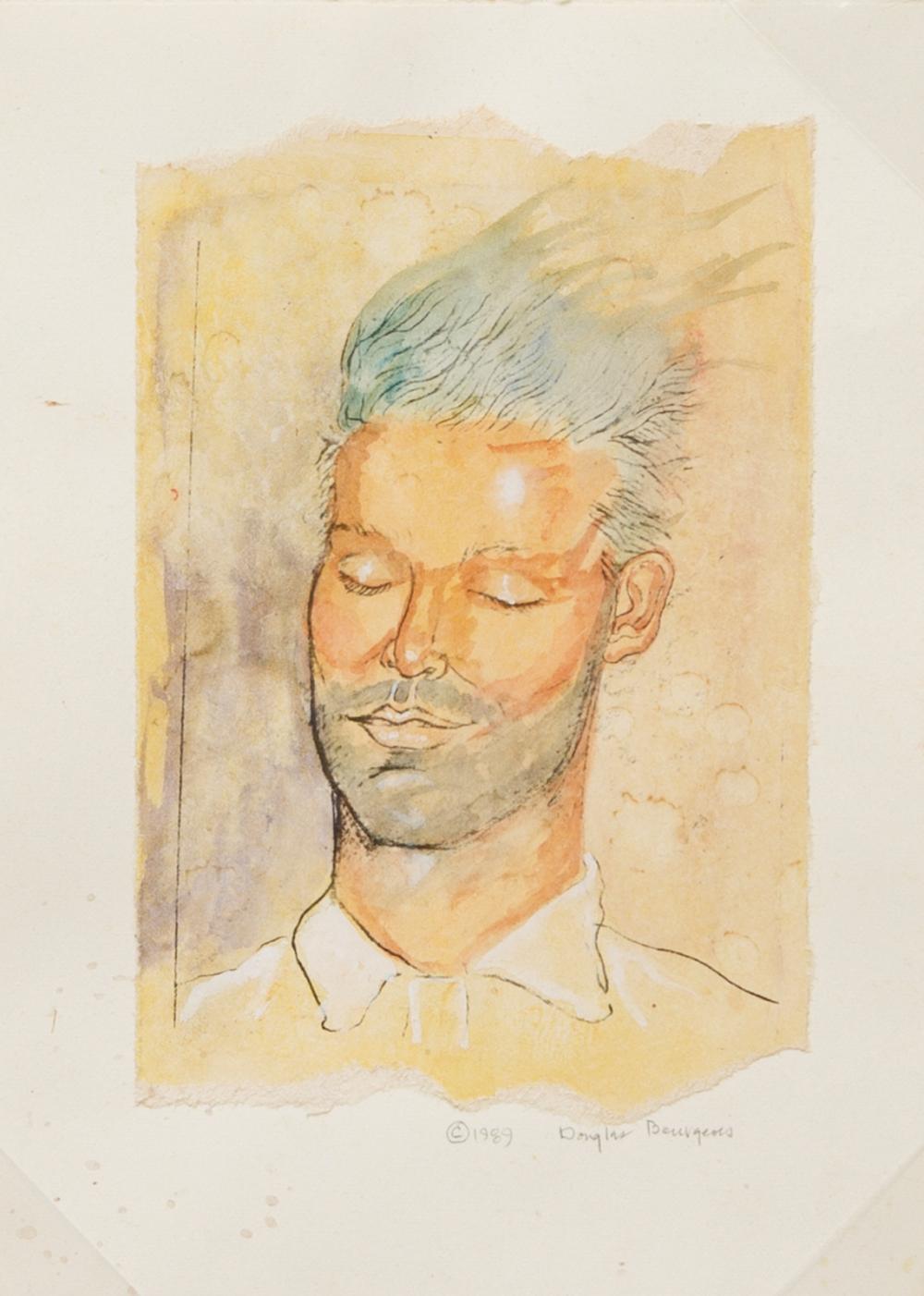 Appraisal: Douglas Bourgeois American Louisiana b Portrait of a Man watercolor