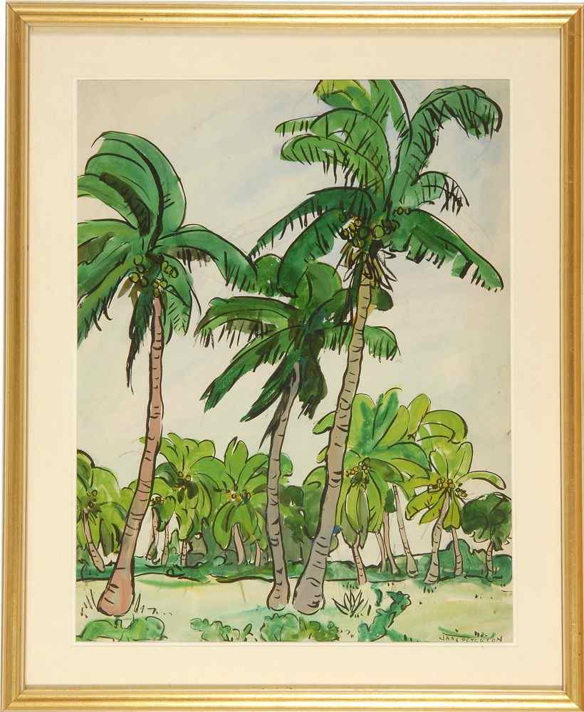 Appraisal: JANE PETERSONAmerican - Palms of Golf Course'' Signed lower right