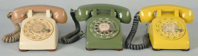 Appraisal: Lot of Western Electric Colored Telephones Circa First is faded