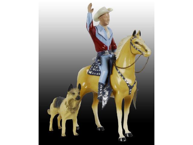 Appraisal: Hartland Horse and Roy Rogers Rider Description Plastic Walking tan