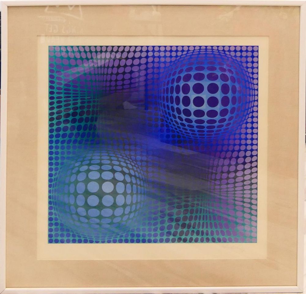 Appraisal: VICTOR VASSERELY HUNGARY - LITHOGRAGPH Victor Vasarely HUNGARIAN FRANCE -