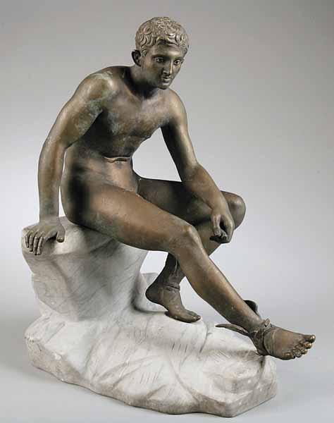 Appraisal: A Good Bronze Figure of the Seated Mercury after the