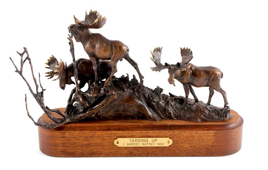 Appraisal: Original Harvey Rattey Bronze Sculpture This is an original Harvey