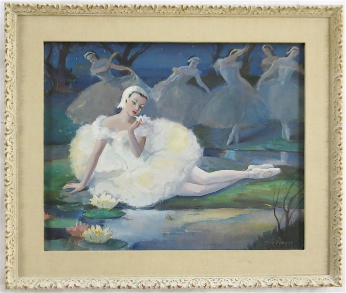 Appraisal: FREDERICK DOYLE PENNEY WATERCOLOR ON PAPER American - Swan Lake