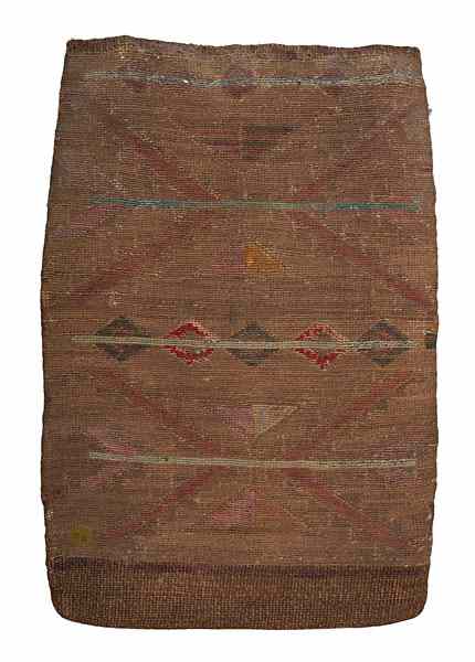 Appraisal: Nez Perce Corn Husk Bag elongated rectangular pouch with designs