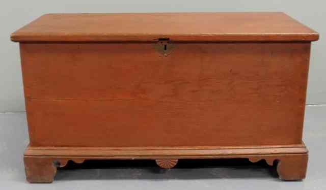 Appraisal: Pine blanket chest c with old red wash and unusual