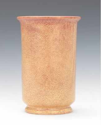 Appraisal: A Cowan Pottery Vase Glazed with mottled dusty rose and