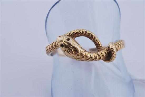 Appraisal: AN CT GOLD SNAKE RING