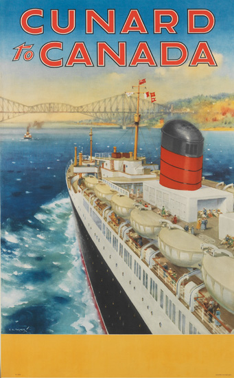 Appraisal: CHARLES E TURNER - CUNARD TO CANADA x inches x