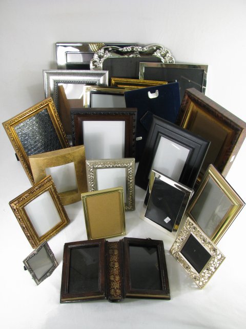 Appraisal: Box lot of assorted picture frames of all types and