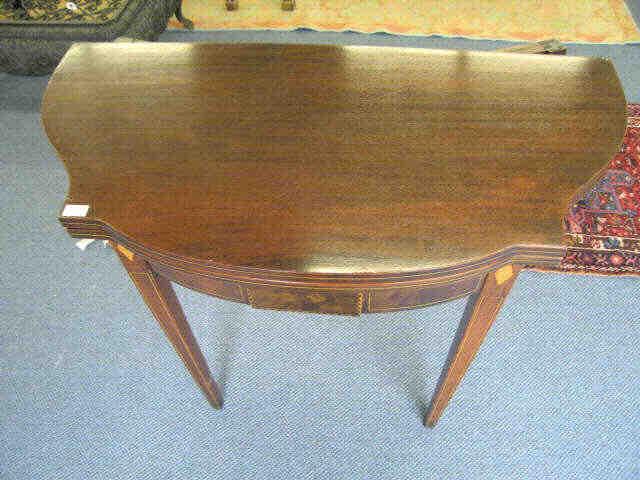 Appraisal: Mahogany Game Table fine inlay