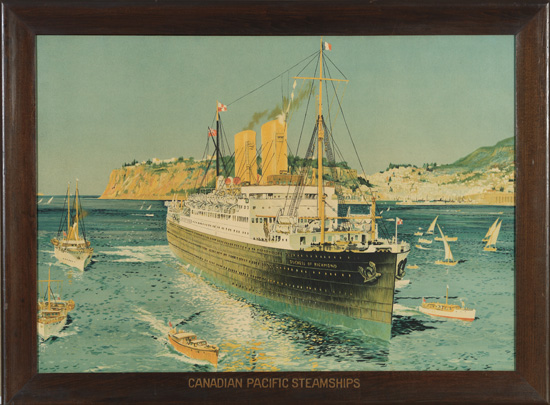 Appraisal: CANADIAN PACIFIC LINE Duchess of Richmond Company-issued color lithographed print