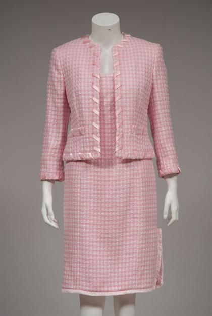 Appraisal: Pink and white houndstooth Escada dress and jacket contemporary Tank