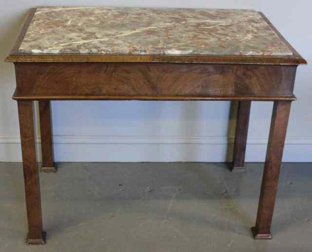 Appraisal: th Century Marbletop Dough Table With a nice specimen style