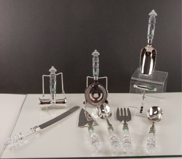 Appraisal: Shannon Crystal -Pc Bar Tool Set and -Pc Servin To