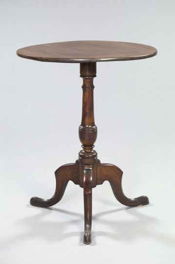 Appraisal: George III Mahogany Candle Stand ca the circular top on