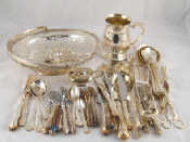 Appraisal: A quantity of white metal and silver plate including a