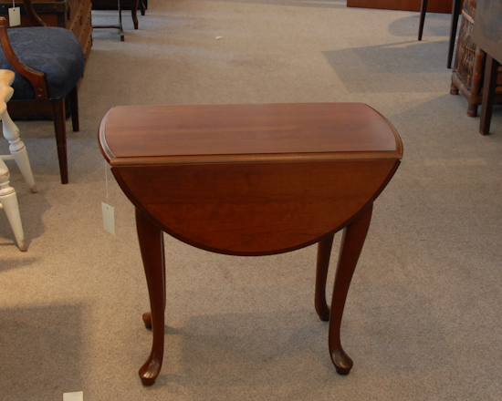 Appraisal: Diminutive Drop Leaf Table with Cabriole Legs Measurements Closed H