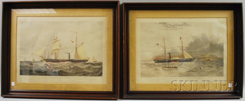 Appraisal: Two Maritime Prints This View of H M STEAM FRIGATE