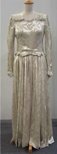 Appraisal: Ball dress in cream lame circa Provenance Peter Marsden David