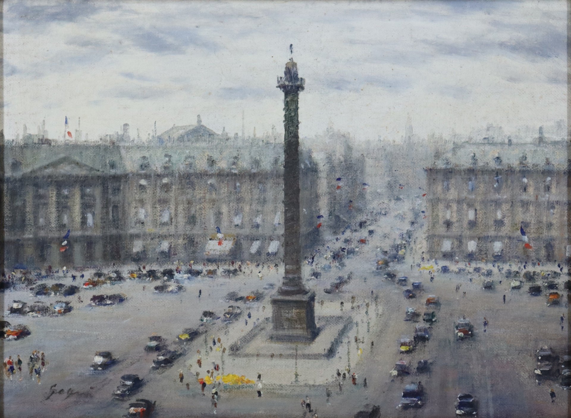 Appraisal: PAUL GAGNI FRENCH - Parisian square Oil on canvas laid