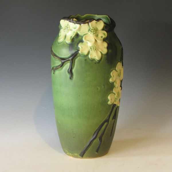 Appraisal: Roseville Dogwood Smooth vase Unmarked Mint '' tall