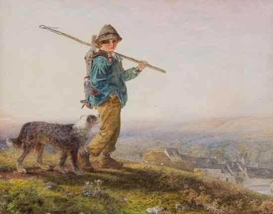 Appraisal: Alfred Downing Fripp RWS - Young gamekeeper watercolour and gouache