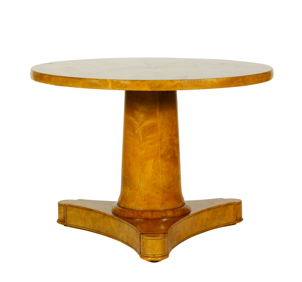 Appraisal: - Biedermeier Style Round Table Biedermeier style round table h