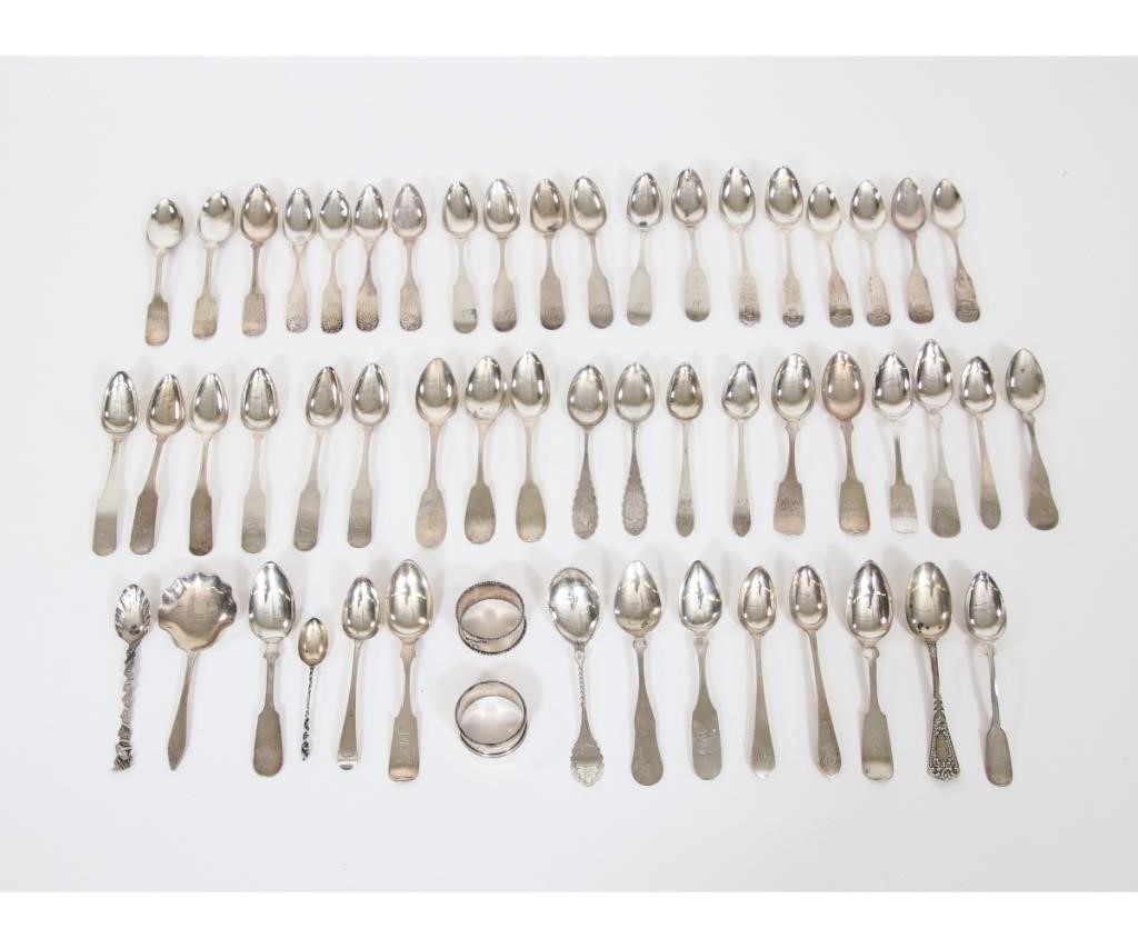 Appraisal: Coin silver spoons of various makers to include G H