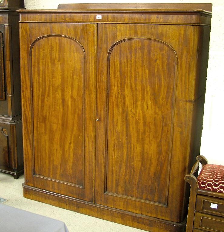 Appraisal: Good th century flame mahogany collector's cabinet the rectangular top