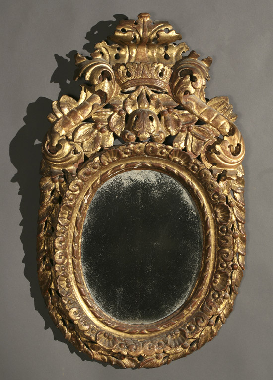 Appraisal: Swedish Neoclassical Style Giltwood Mirror Late th Century Verso with