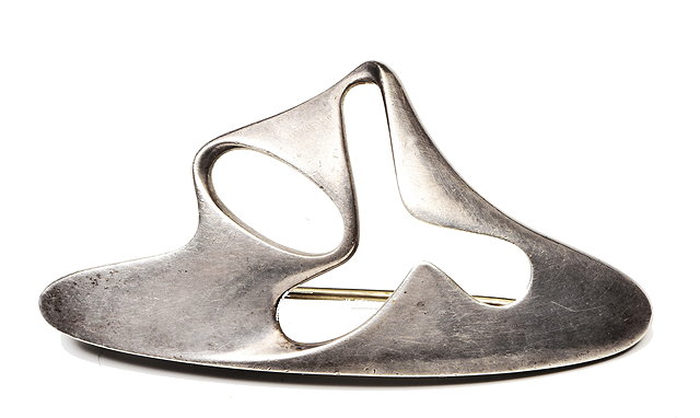 Appraisal: Georg Jensen Danish - Silver 'Ameoba' brooch designed by Henning