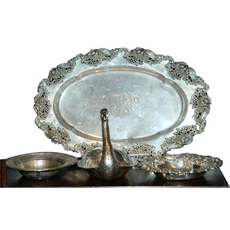 Appraisal: Group of Four Silver Trays Estimate -