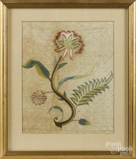 Appraisal: Pair of silk embroideries th c '' x ''