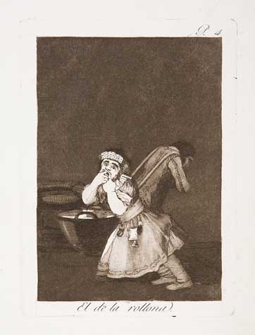 Appraisal: FRANCISCO JOS DE GOYA El de la rollona Aquatint and