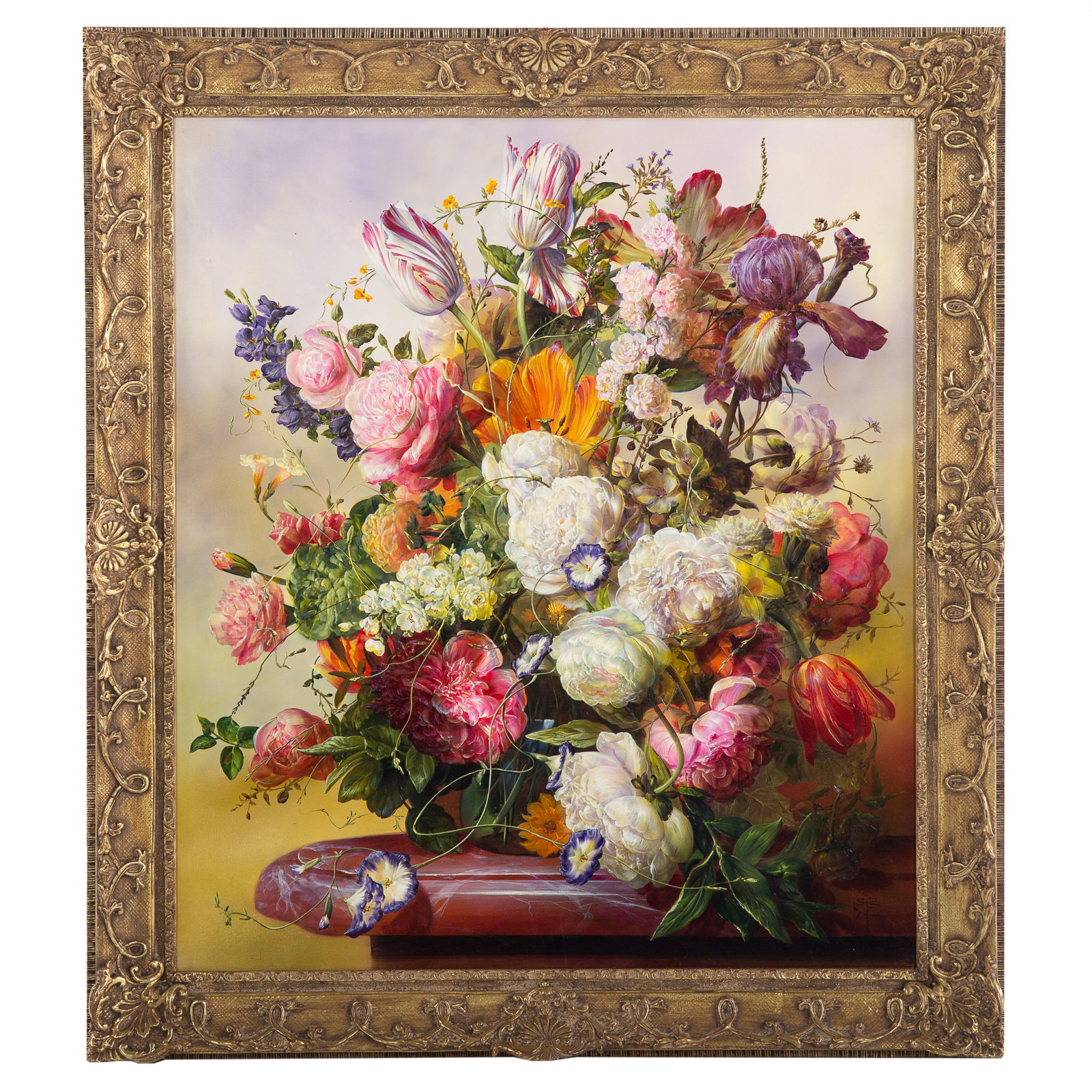 Appraisal: GYULA SISKA FLORAL III OIL Hungarian b Oil on canvas