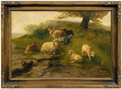 Appraisal: Alexis Fournier painting Alexis Jean Fournier Minnesota Indiana - sheep