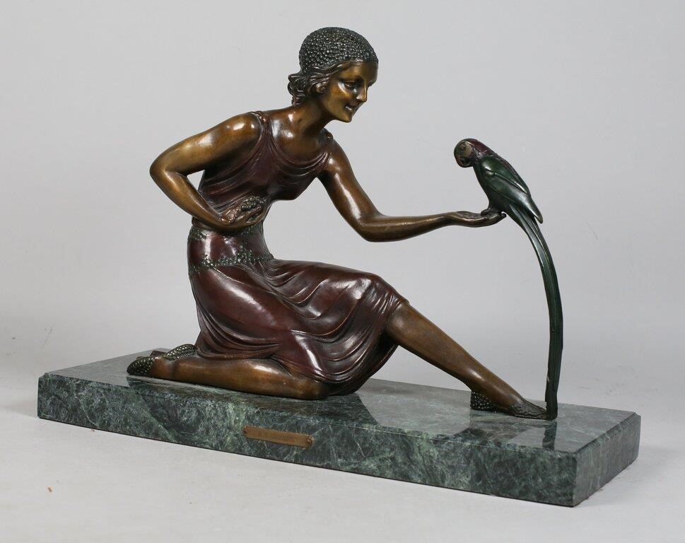 Appraisal: After Demetre Haralamb Chiparus Romanian - bronze statue lady with