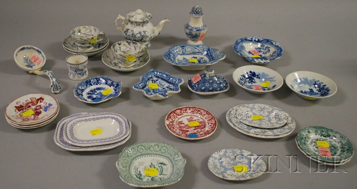 Appraisal: Twenty-nine Small English Transfer-decorated Staffordshire Tableware and Children's Toy Ware