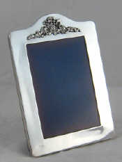 Appraisal: A crested silver photo frame with strut x cm London