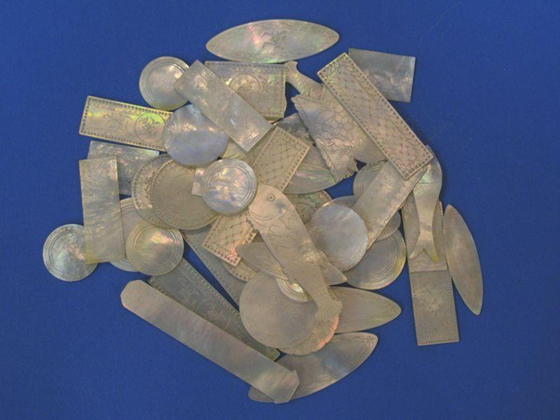 Appraisal: A COLLECTION OF CHINESE EXPORT MOTHER OF PEARL COUNTERS of